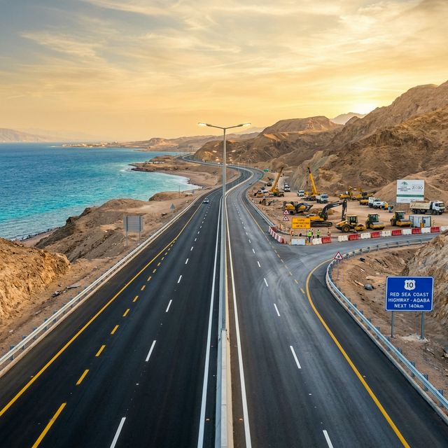 Luxury Paved Highway Red Sea Coast