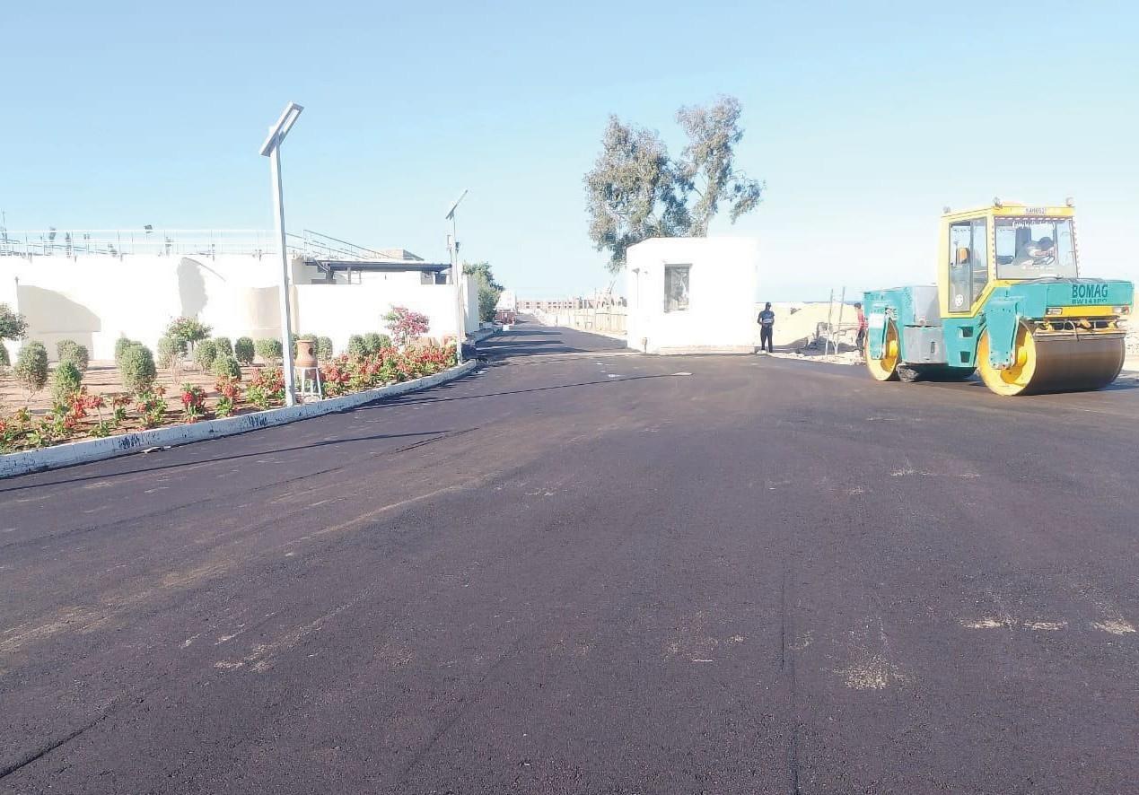 Asphalt Road Roller Construction Site